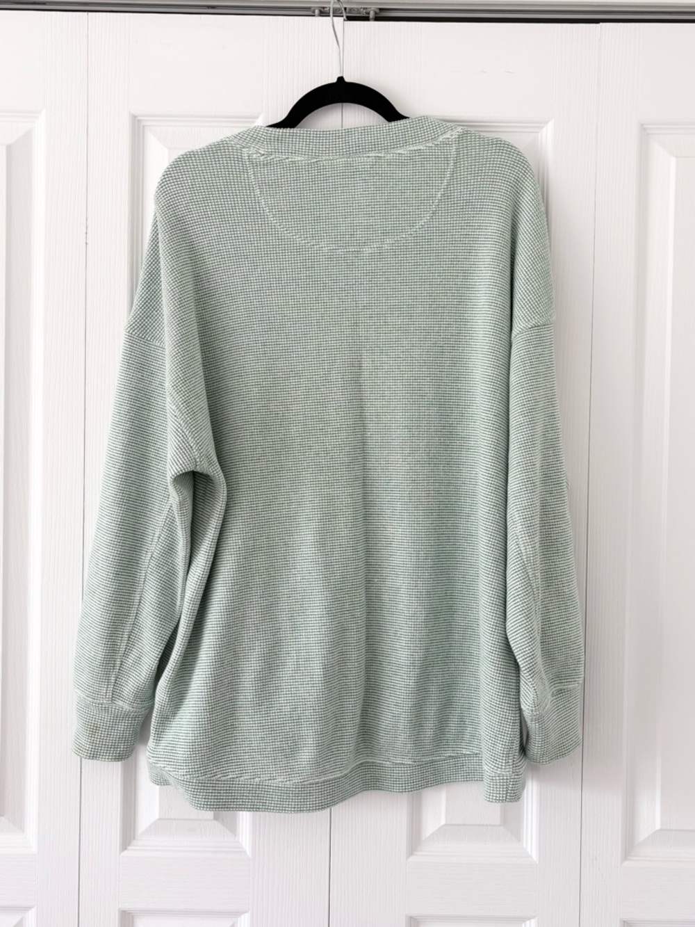 Aerie Green Long Weekend Waffle Sweatshirt - Picture 2 of 5